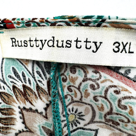 RUSTTYDUSTTY Women's 3XL Long Floral Kimono Robe Swimwear Cover Up Resort Boho - Picture 5 of 11